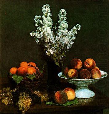 Bouquet du Juliene et Fruits, Henri Fantin-Latour